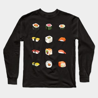 Sushi Pattern Long Sleeve T-Shirt
